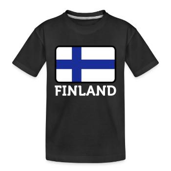Drapeau national de la Finlande - T-shirt bio Premium Enfant - noir - Devant