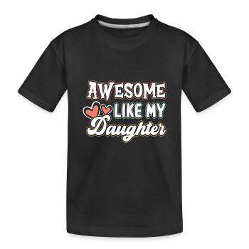 Fête des Pères - T-shirt bio Premium Enfant - noir - Devant