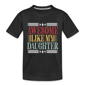 Fête des Pères - T-shirt bio Premium Enfant - noir - Devant