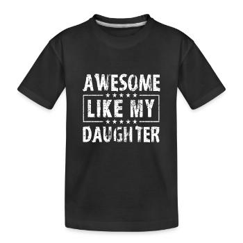 Fête des Pères - T-shirt bio Premium Enfant - noir - Devant