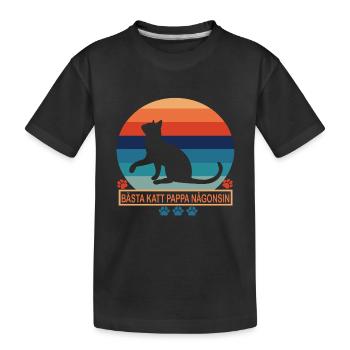 Best cat dad ever best cat dad kitten - Kids' Premium Organic T-Shirt - black - Front