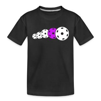 Floorball Floorball Club Unihoc Balls - Kids' Premium Organic T-Shirt - black - Front