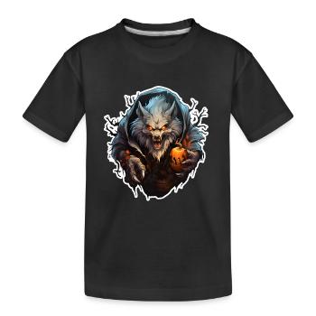 Halloween - Kinder Premium Bio T-Shirt - Schwarz - Vorne