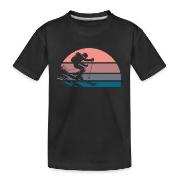 Powderday - Kinder Premium Bio T-Shirt - Schwarz - Vorne