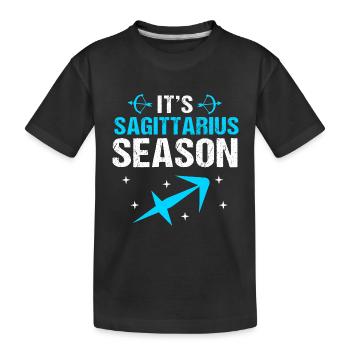 Signe du zodiaque Sagittaire - T-shirt bio Premium Enfant - noir - Devant