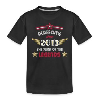 Awesome since 2013 Geburtstag 2013 - Kinder Premium Bio T-Shirt - Schwarz - Vorne
