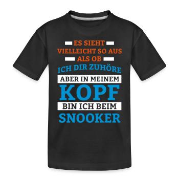 Snooker Sportart - Kinder Premium Bio T-Shirt - Schwarz - Vorne