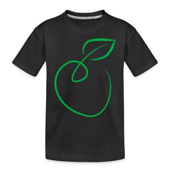 Apple - Kids' Premium Organic T-Shirt - black - Front