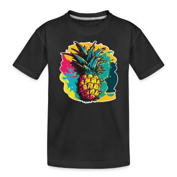 Fruit de l’ananas - T-shirt bio Premium Enfant - noir - Devant