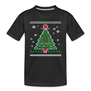 Power Rangers Ugly Christmas Christmas Tree - Kids' Premium Organic T-Shirt - black - Front