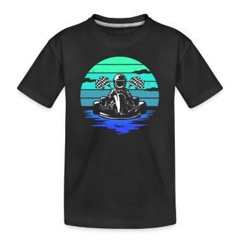 Kart Racing Karts, Kart Sport Hommes Enfants Go-Kart - T-shirt bio Premium Enfant - noir - Devant
