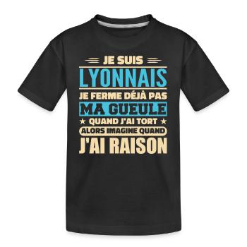 Lyonnais humor I won't shut my mouth - Kids' Premium Organic T-Shirt - black - Front