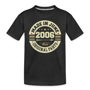 Juin 2006 Cadeau d’anniversaire Juin 2006 Juin 2006 - T-shirt bio Premium Enfant - noir - Devant