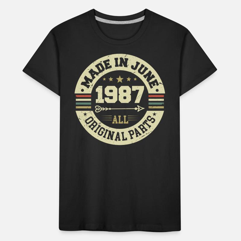 Juni 1987 Geburtstagsgeschenk Juni 1987 Juni 1987 Kinder Premium Bio T-Shirt