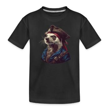 Pirate furet - T-shirt bio Premium Enfant - noir - Devant