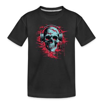 Zombie Skull Disc Jockey - T-shirt bio Premium Enfant - noir - Devant