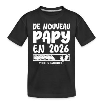 2026 wieder Opa - Kinder Premium Bio T-Shirt - Schwarz - Vorne