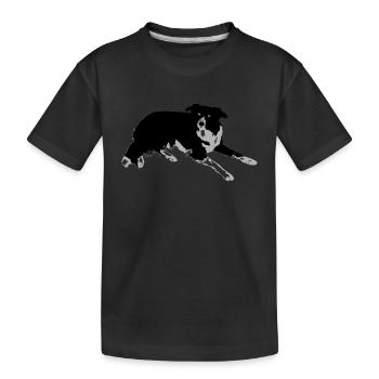 Border Collie - Kids' Premium Organic T-Shirt - black - Front