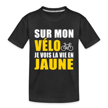 Vélo Cadeau Humour velo vélos velos - T-shirt bio Premium Enfant - noir - Devant