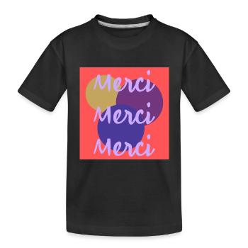 MERCI. MERCI MAÎTRESSE. CADEAU MAÎTRESSE. VACANCES - T-shirt bio Premium Enfant - noir - Devant