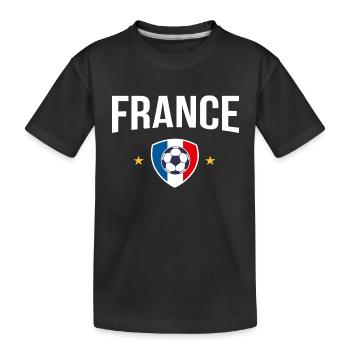 équipe de france football suppourter championnat - T-shirt bio Premium Enfant - noir - Devant