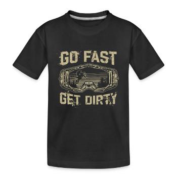 Ride Fast, Get Dirty - Motocross Saying - Kids' Premium Organic T-Shirt - black - Front