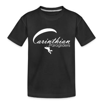 Logo des parapentes de Carinthie blanc - T-shirt bio Premium Enfant - noir - Devant