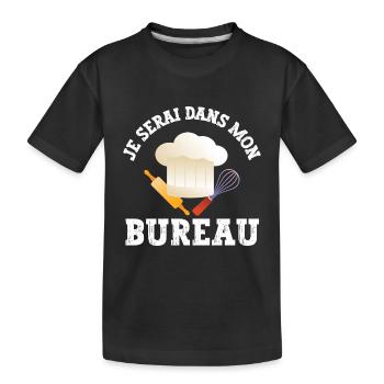 je serai dans mon bureau - T-shirt bio Premium Enfant - noir - Devant