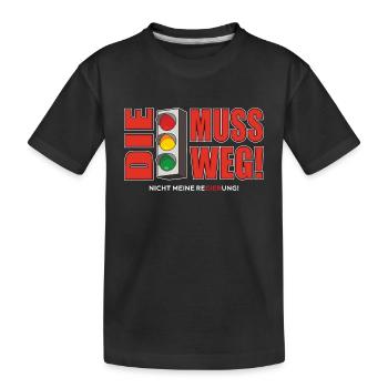 The traffic lights have to go - Kids' Premium Organic T-Shirt - black - Front