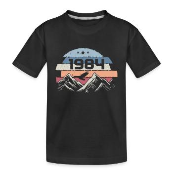 Original 1984 Jahrgang 1984 Geburtstag 1984 - Kinder Premium Bio T-Shirt - Schwarz - Vorne