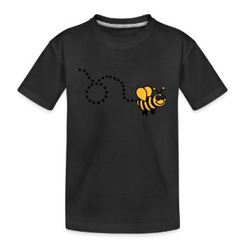 Biene - Kinder Premium Bio T-Shirt - Schwarz - Vorne