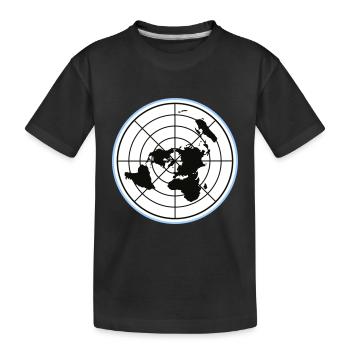 Terre plate | Carte de la Terre plate | Couleurs changeantes - T-shirt bio Premium Enfant - noir - Devant