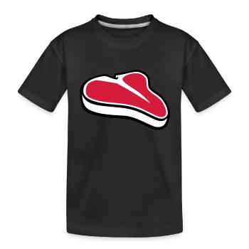 Steak - Kinder Premium Bio T-Shirt - Schwarz - Vorne