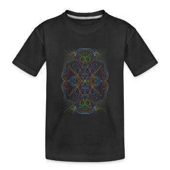 Geometrie Mandala - Kinder Premium Bio T-Shirt - Schwarz - Vorne