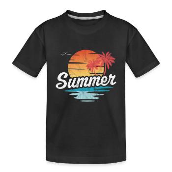 Sommer - Kinder Premium Bio T-Shirt - Schwarz - Vorne