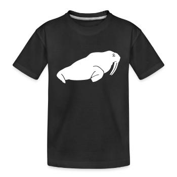Walrus - Kids' Premium Organic T-Shirt - black - Front