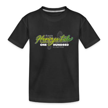 Jena Saale Horizontale One Hundred Kilometers - Kinder Premium Bio T-Shirt - Schwarz - Vorne