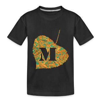 Feuille E 95 m - T-shirt bio Premium Enfant - noir - Devant