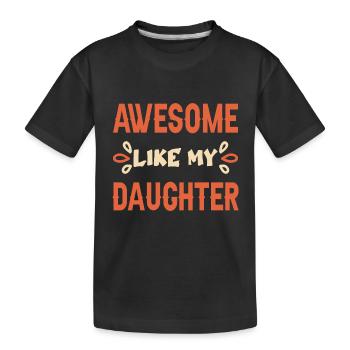 Father's Day - Kids' Premium Organic T-Shirt - black - Front