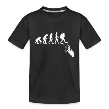 plongée évolution plongeur humour plonger - T-shirt bio Premium Enfant - noir - Devant