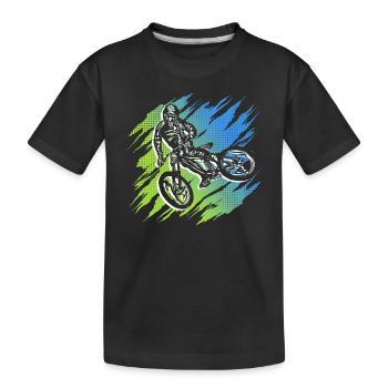 Mountain Bike Bike Graphic Mountain Bike - Kids' Premium Organic T-Shirt - black - Front