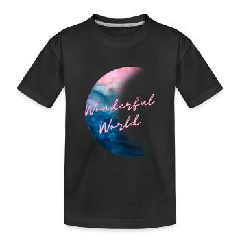 Un monde merveilleux - T-shirt bio Premium Enfant - noir - Devant