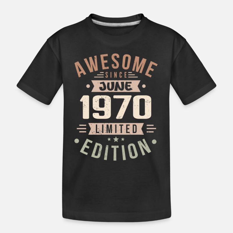 Juni 1970 Geburtstag Juni 1970 Geschenk Juni 1970 - Kinder Premium Bio T-Shirt - Schwarz