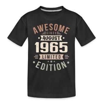 August 1965 Birthday in August 1965 Vintage 1965 - Kids' Premium Organic T-Shirt - black - Front