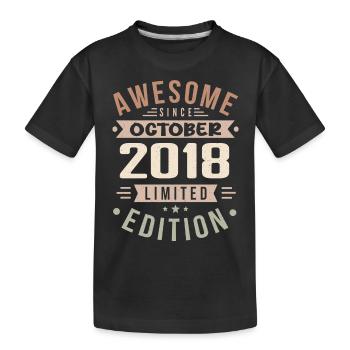 Légende Depuis Octobre 2018 Anniversaire Octobre 2018 - T-shirt bio Premium Enfant - noir - Devant