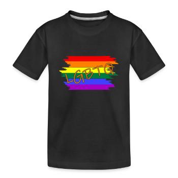 gay pride lgbtq - Kinder Premium Bio T-Shirt - Schwarz - Vorne