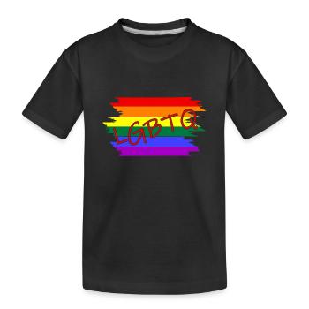 LGBTQ Gay Pride CSD - Kinder Premium Bio T-Shirt - Schwarz - Vorne