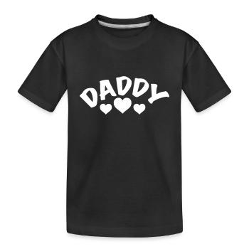 Papa / Papa / Papa / Coeur / j'aime mon père 1c - T-shirt bio Premium Enfant - noir - Devant