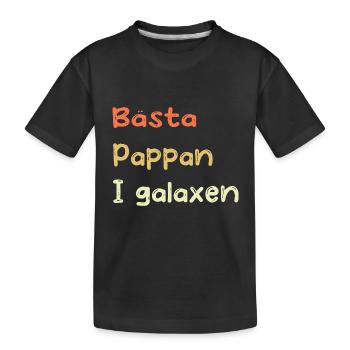 Meilleur papa dans la galaxie - T-shirt bio Premium Enfant - noir - Devant