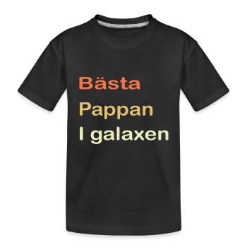 Best Dad in the Galaxy - Kids' Premium Organic T-Shirt - black - Front